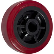 CASTERHQ 4"x2" RED POLYURETHANE ON BLACK POLYOLEFIN CORE, 600 lbs Capacity HD-PP42DR